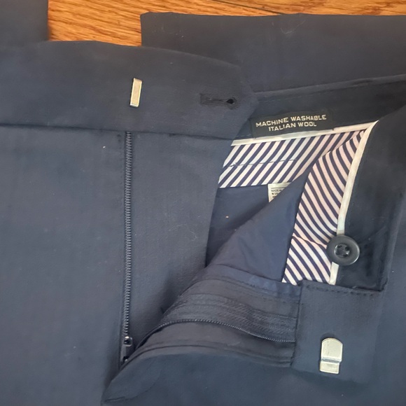 Banana Republic Navy Ryan Straight Leg Pants size 8 - Picture 2 of 4